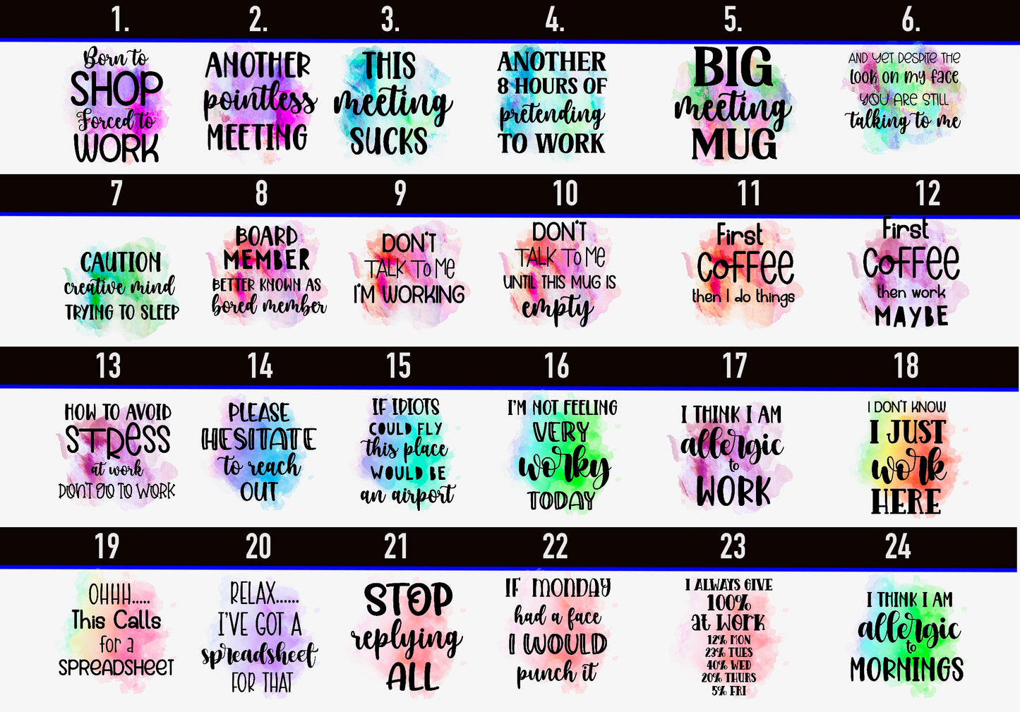 Sarcastic Office Mugs
