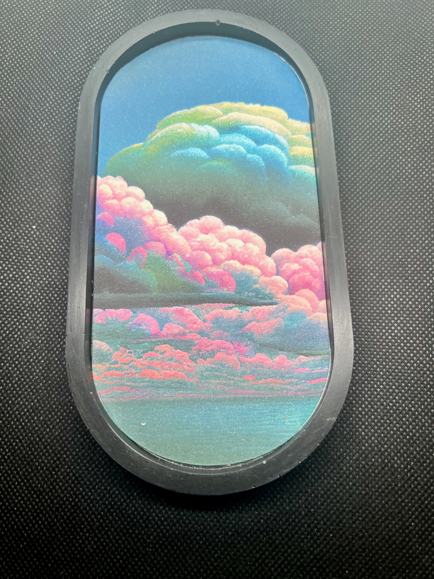 Colourful Clouds Oval Pattern Tray