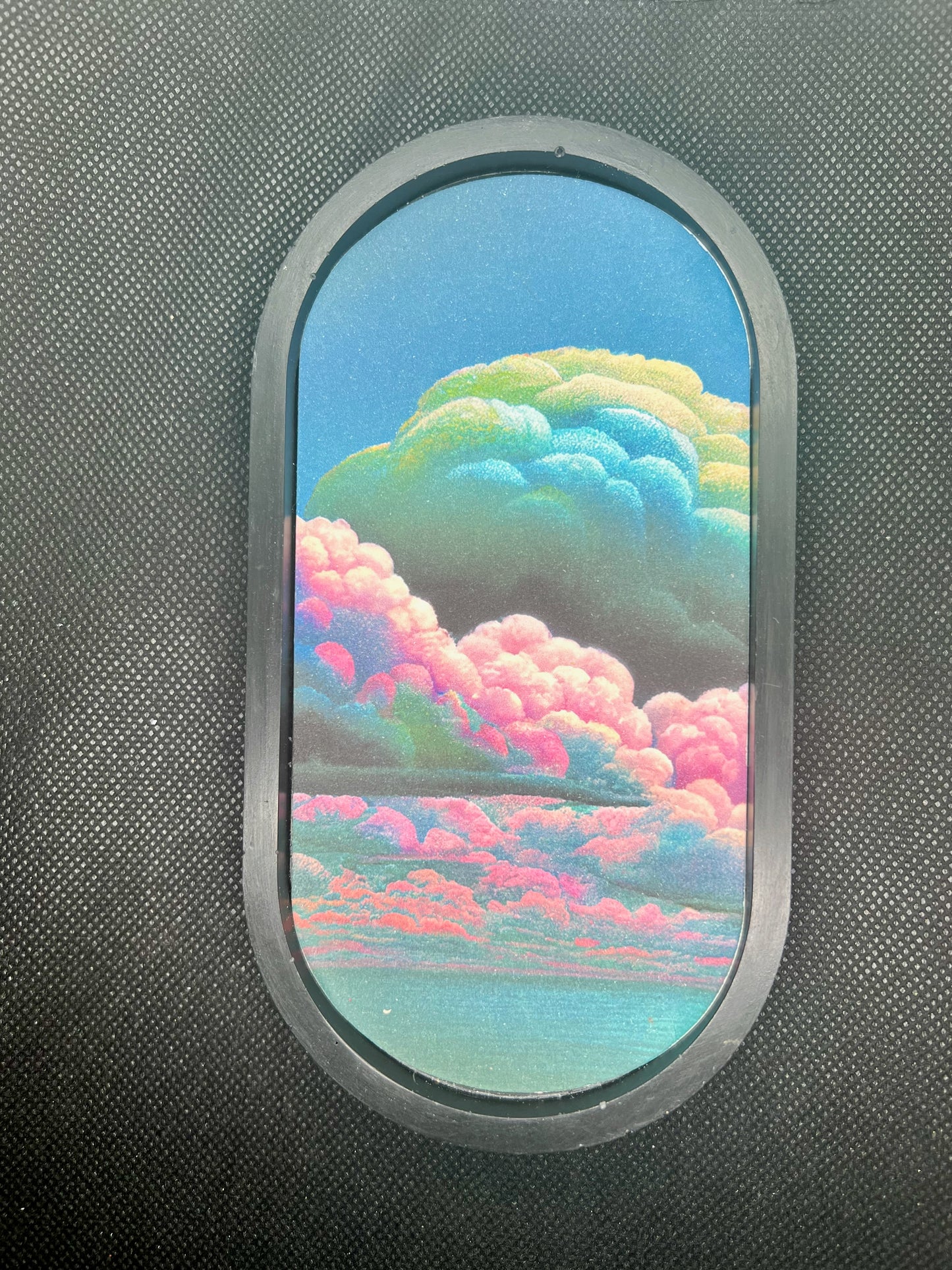 Colourful Clouds Oval Pattern Tray