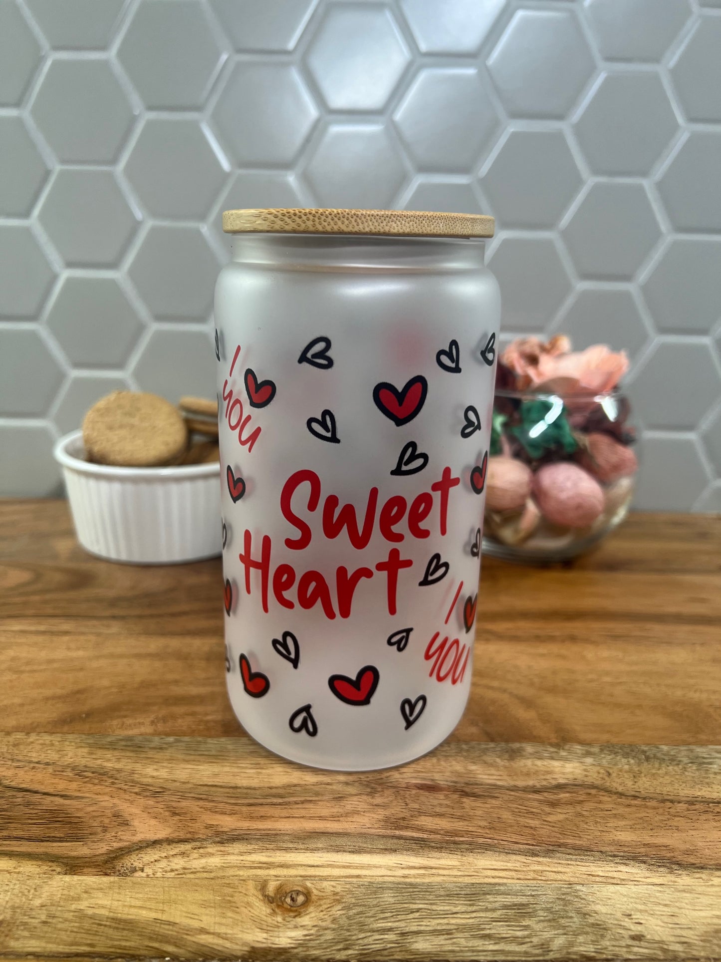 Sweet Heart Drinking Glass