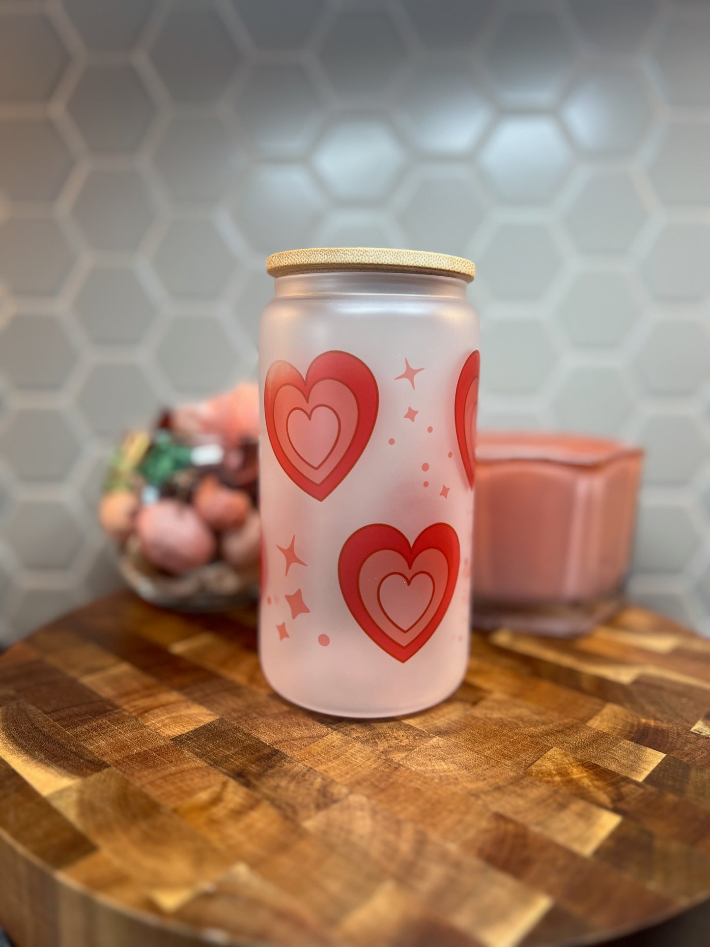Heart Gradient Drinking Glass