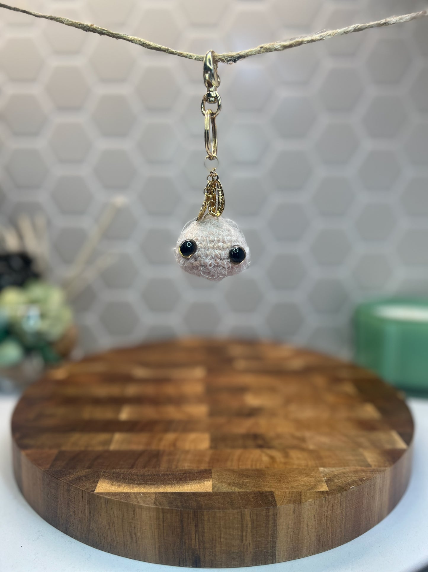 Grumpy Fuzzy Pet Keychain
