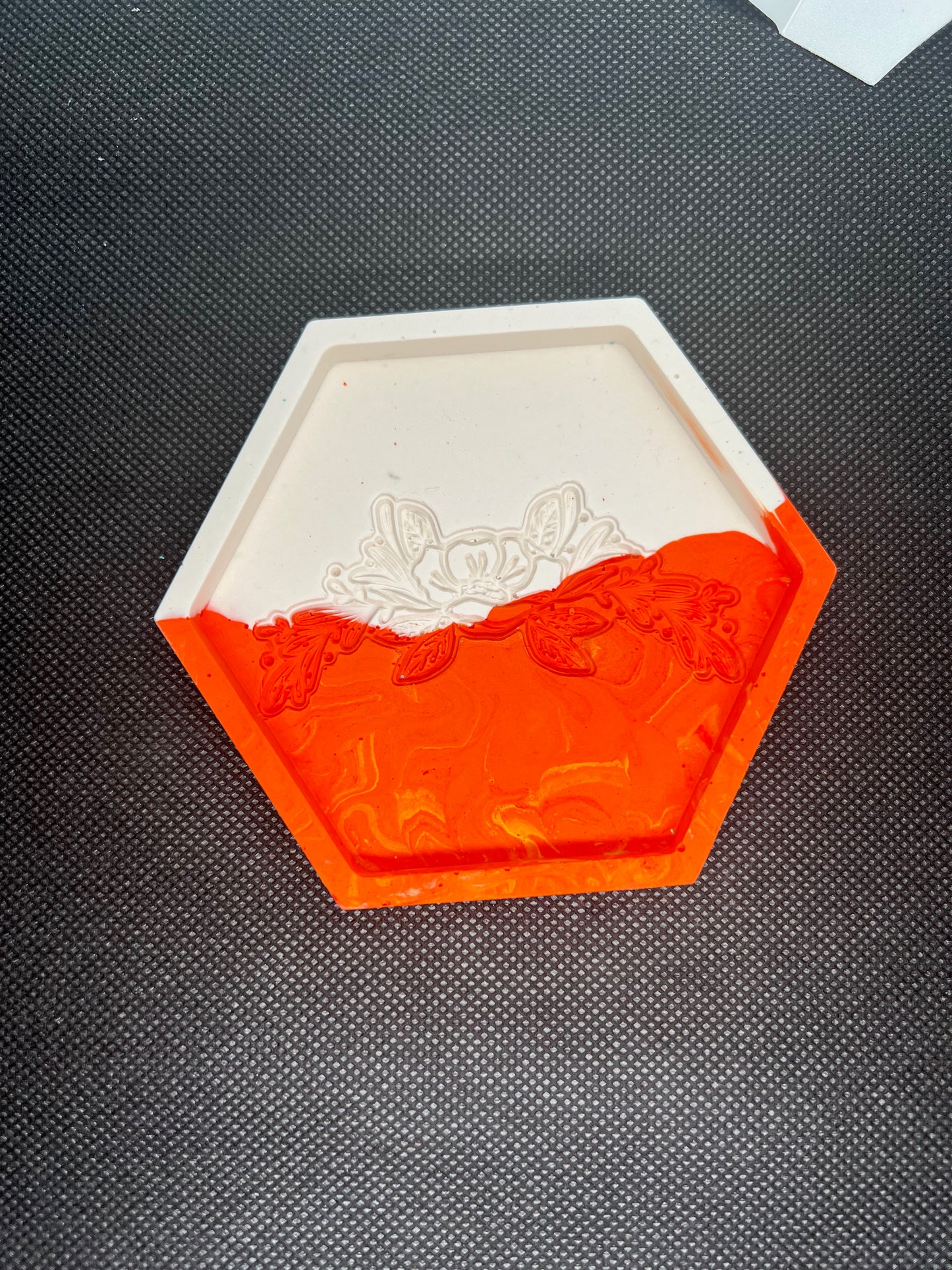 Fiery Flower Hexagon Coaster