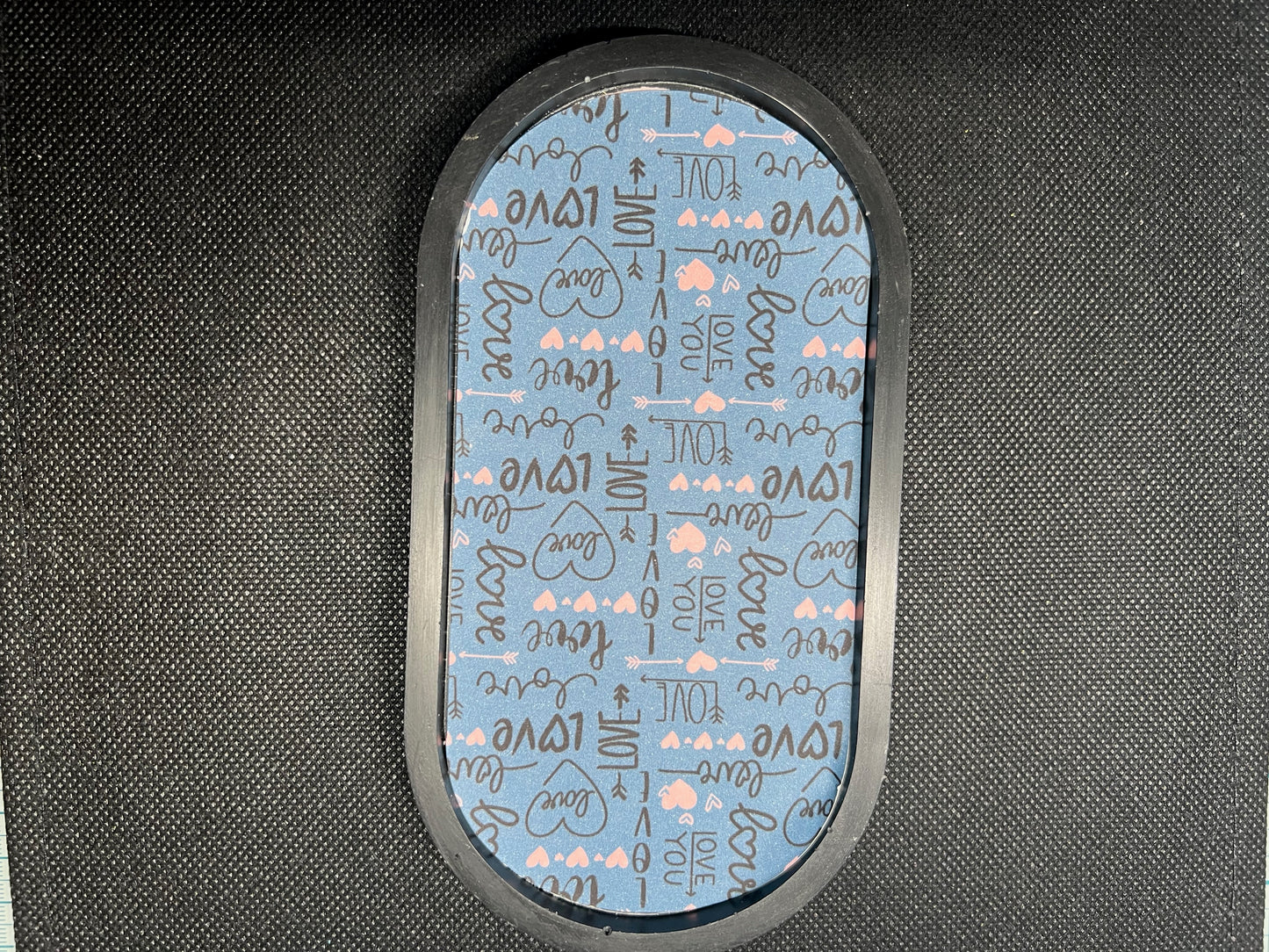Love Heart Arrows Oval Pattern Tray