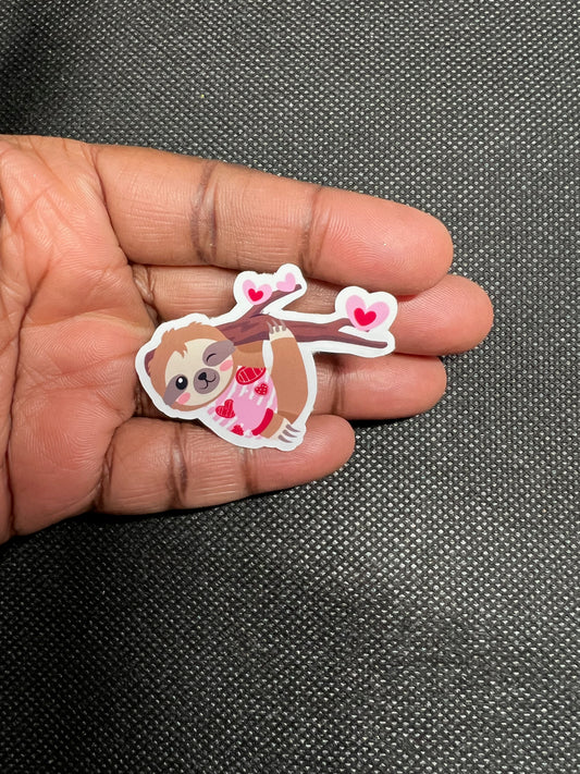 Love Sloth Winking Vinyl Sticker