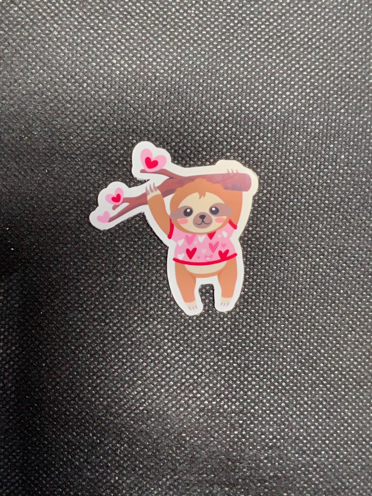 Love Sloth Hanging From Tree Vinyl Sticker