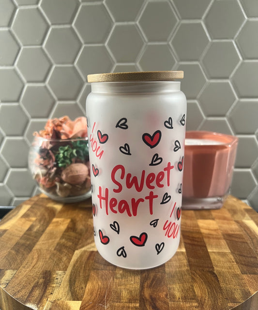Sweet Heart Drinking Glass